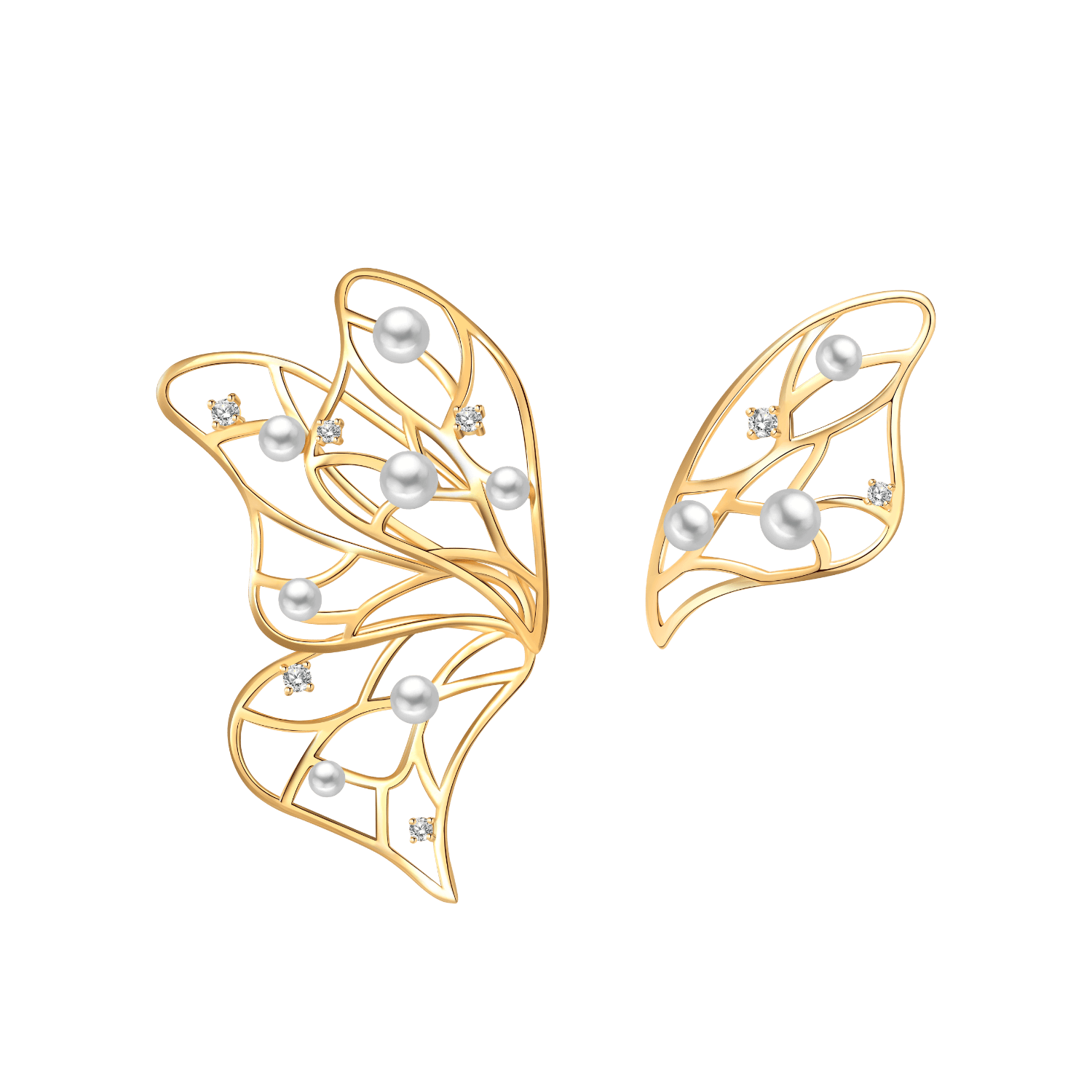 mame Botanical Leaf Asymmetry Earring | camillevieraservices.comunused