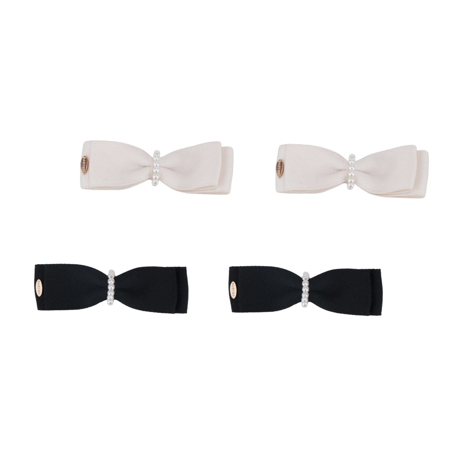 Ribbon Pearl Medium Hair Clips (Waist-wrapping & 1 Strand)