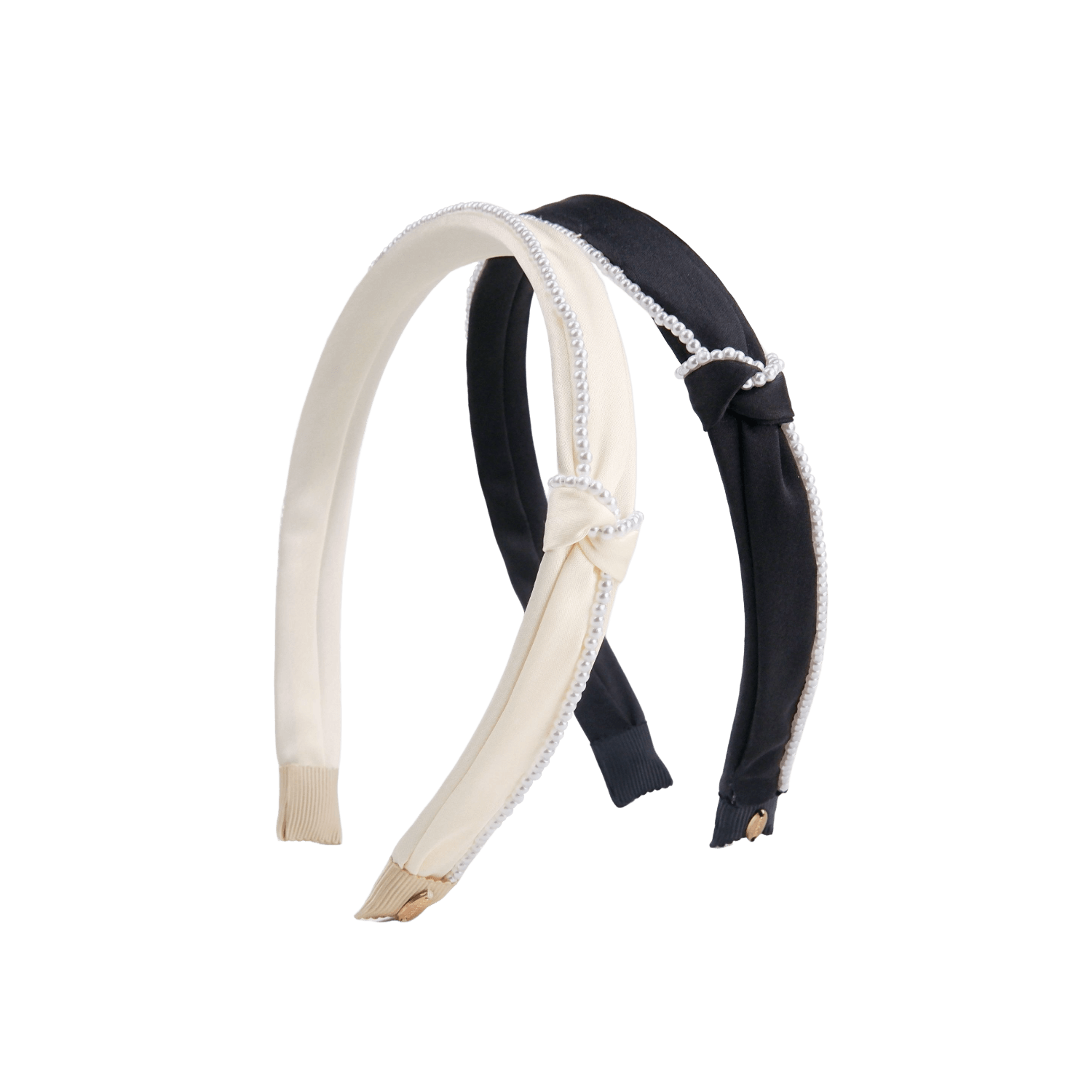 Satin Pearl Thin Headband (1 Knot & 1 Strand)