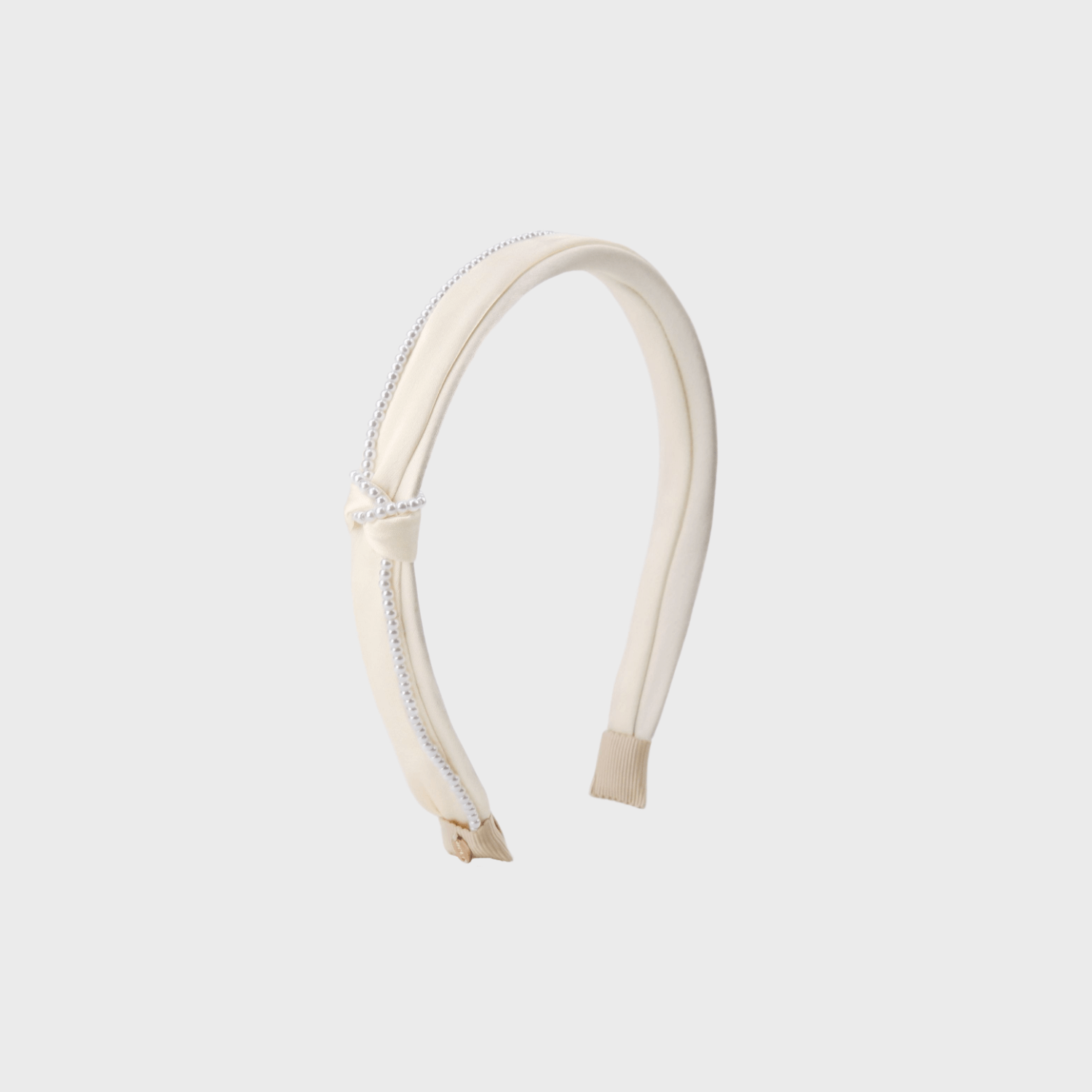 Satin Pearl Thin Headband (1 Knot & 1 Strand)
