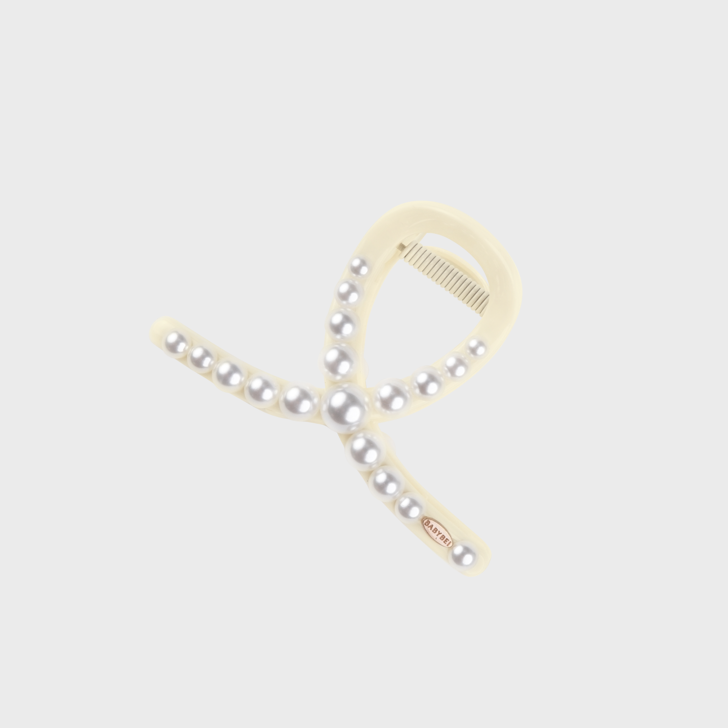 Dotted Pearl Medium Hair Claw (Circle & 18 Beads)
