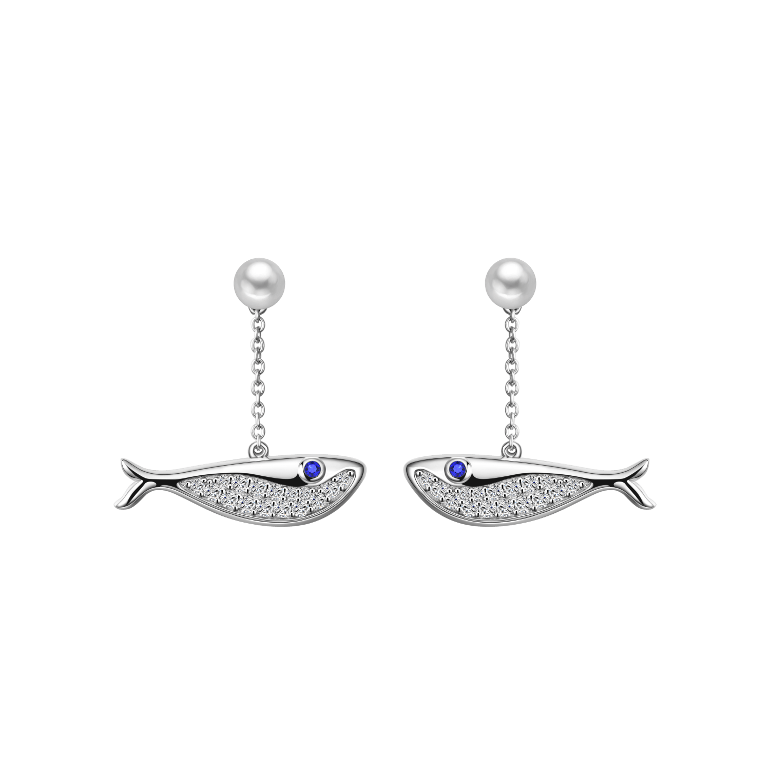 Whale Drop Earrings