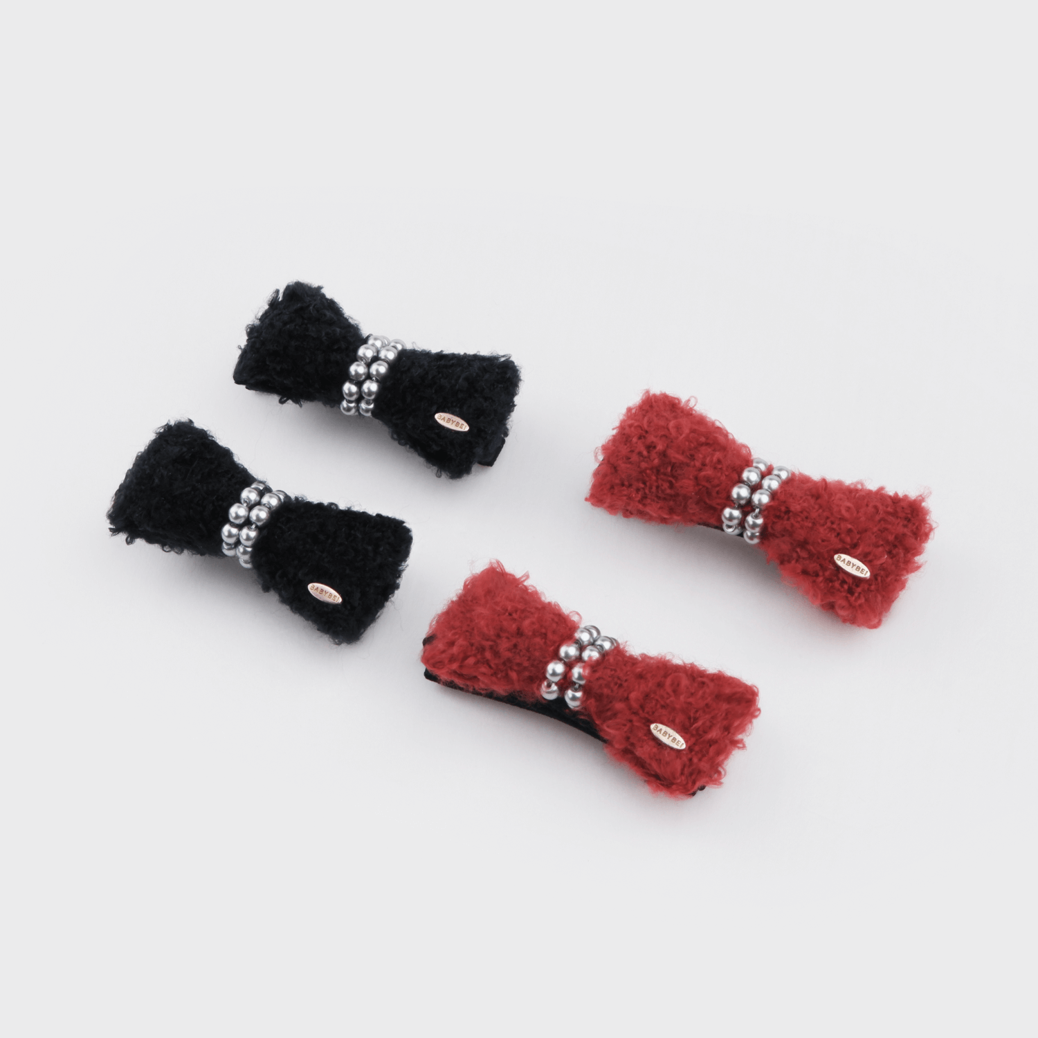 Pile Pearl Medium Hair Clips (Bow & 2 Strands)