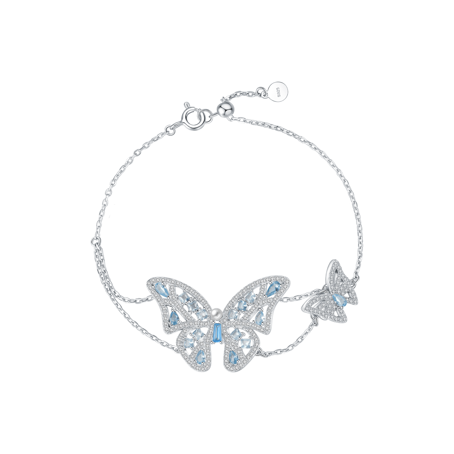 Colorful Butterfly Pave Bracelet