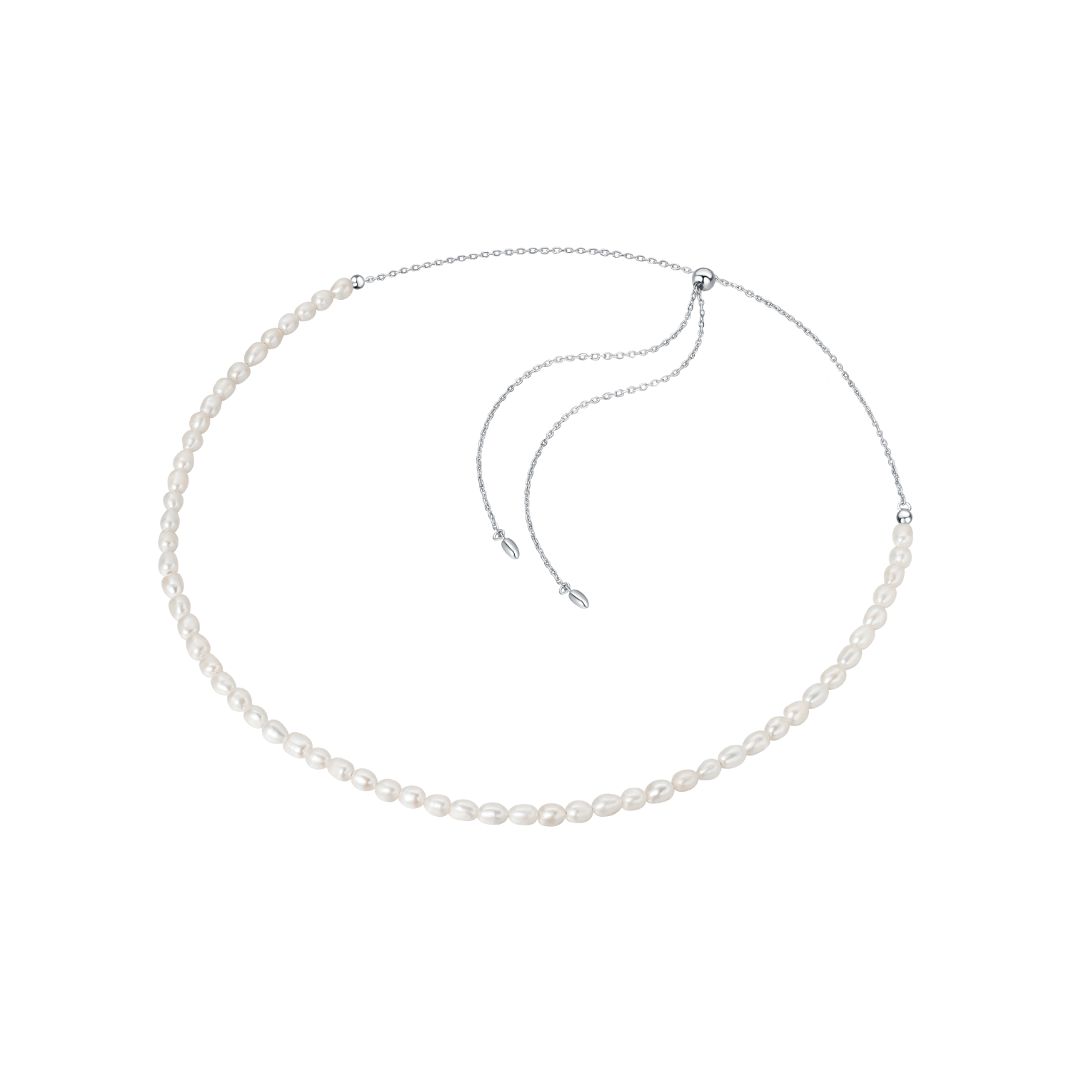 White Dew Beaded Necklace