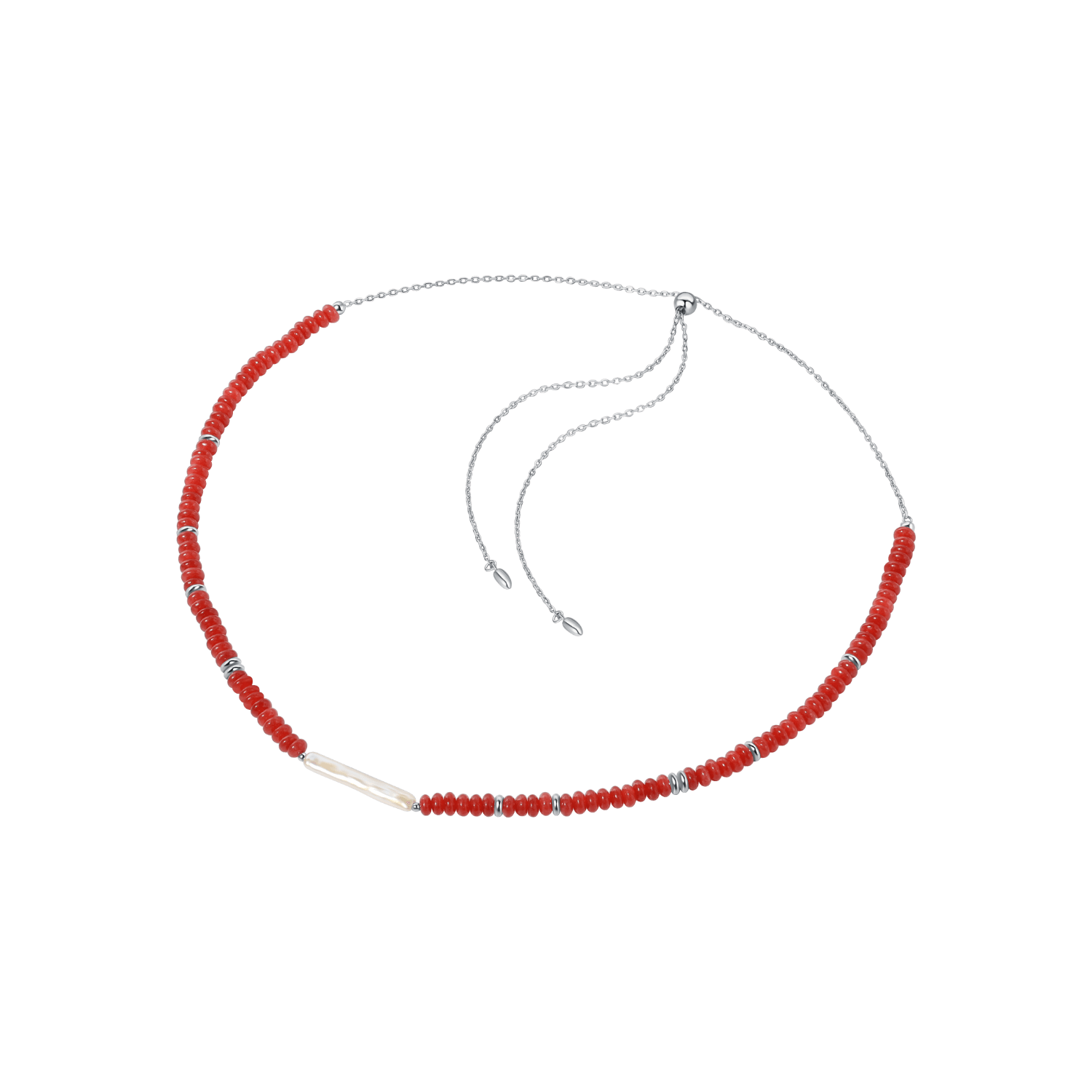 Red Rouge Beaded Necklace