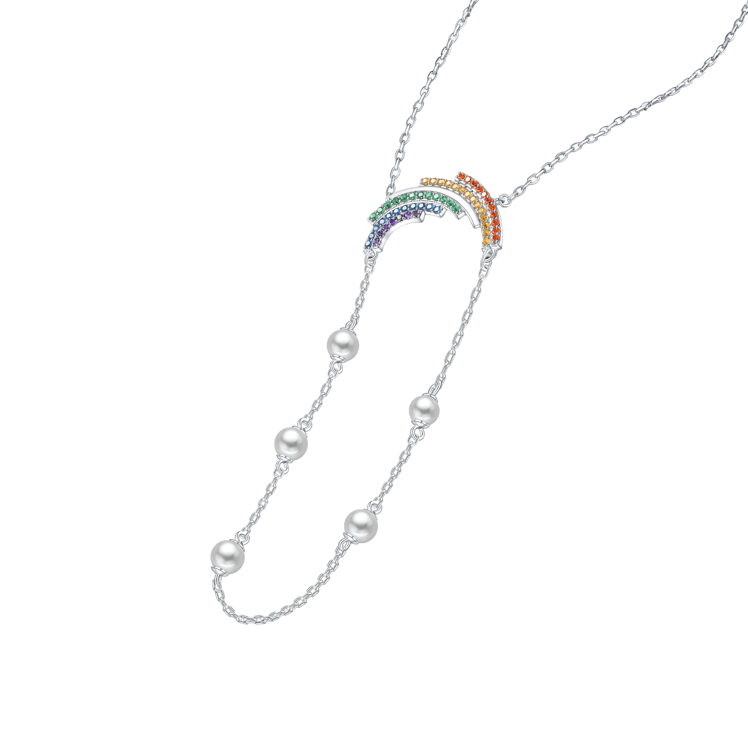 Rainbow Lariat Necklace