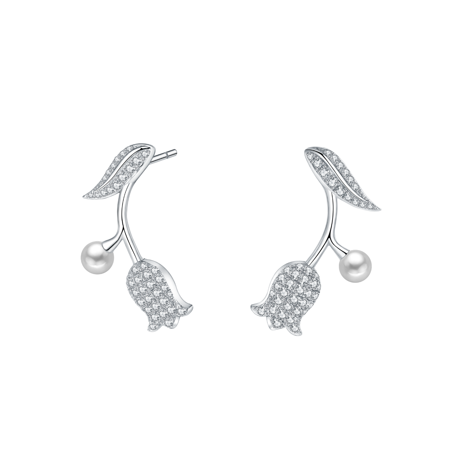 Lily Of The Valley Stud Earrings