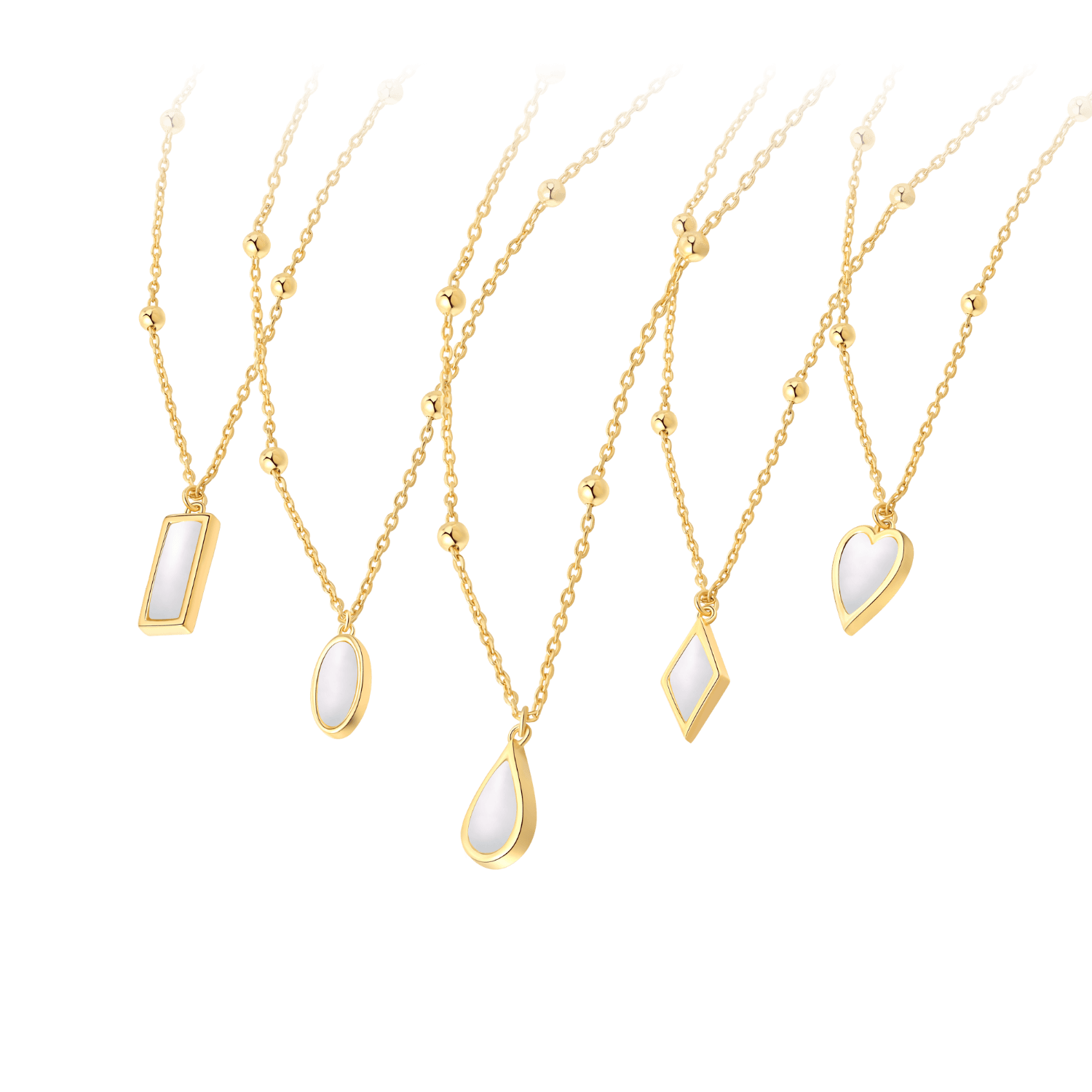 Little Golden Beans Beaded Necklace