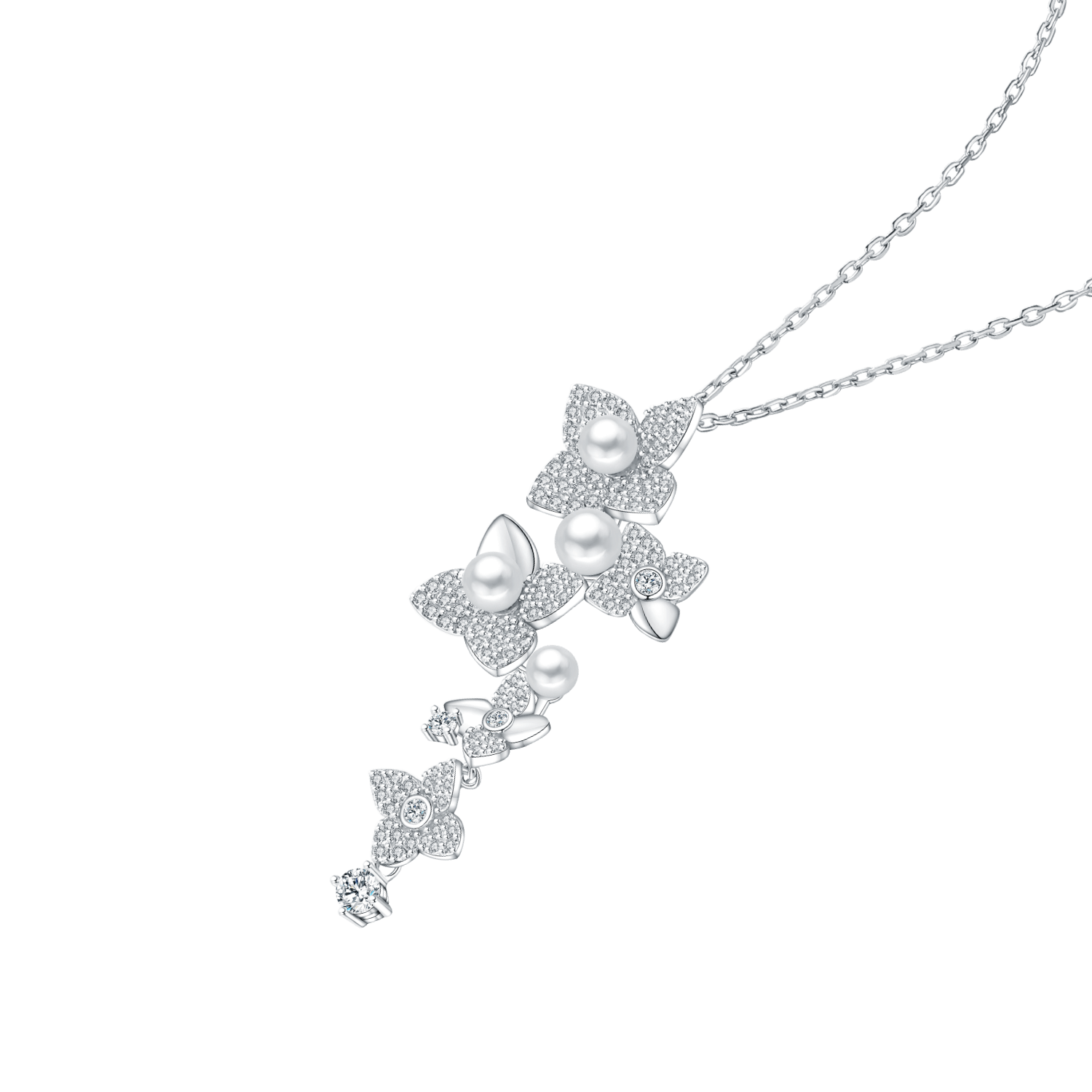Hydrangea Lariat Necklace