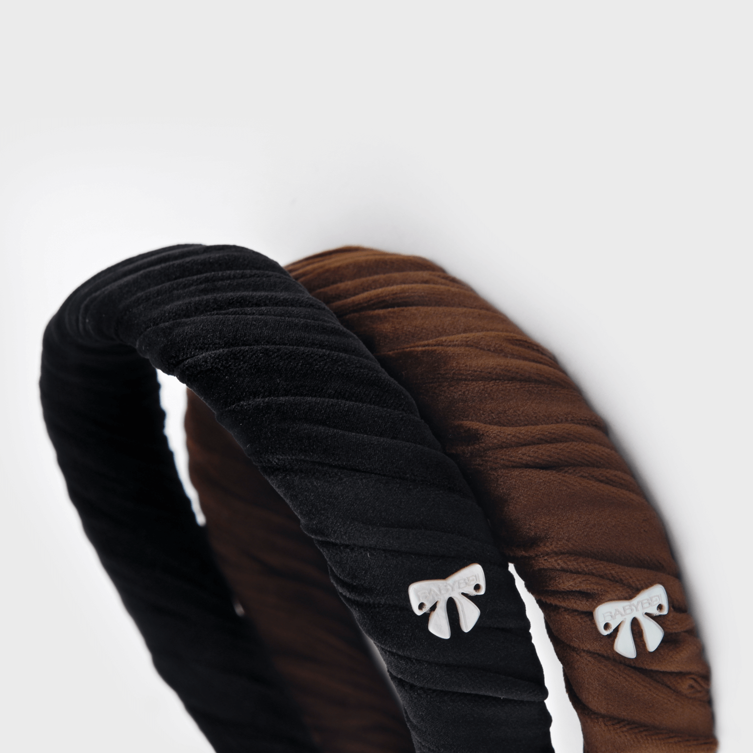 Velvet Shell Wide Headband (Wrapped & Bow)