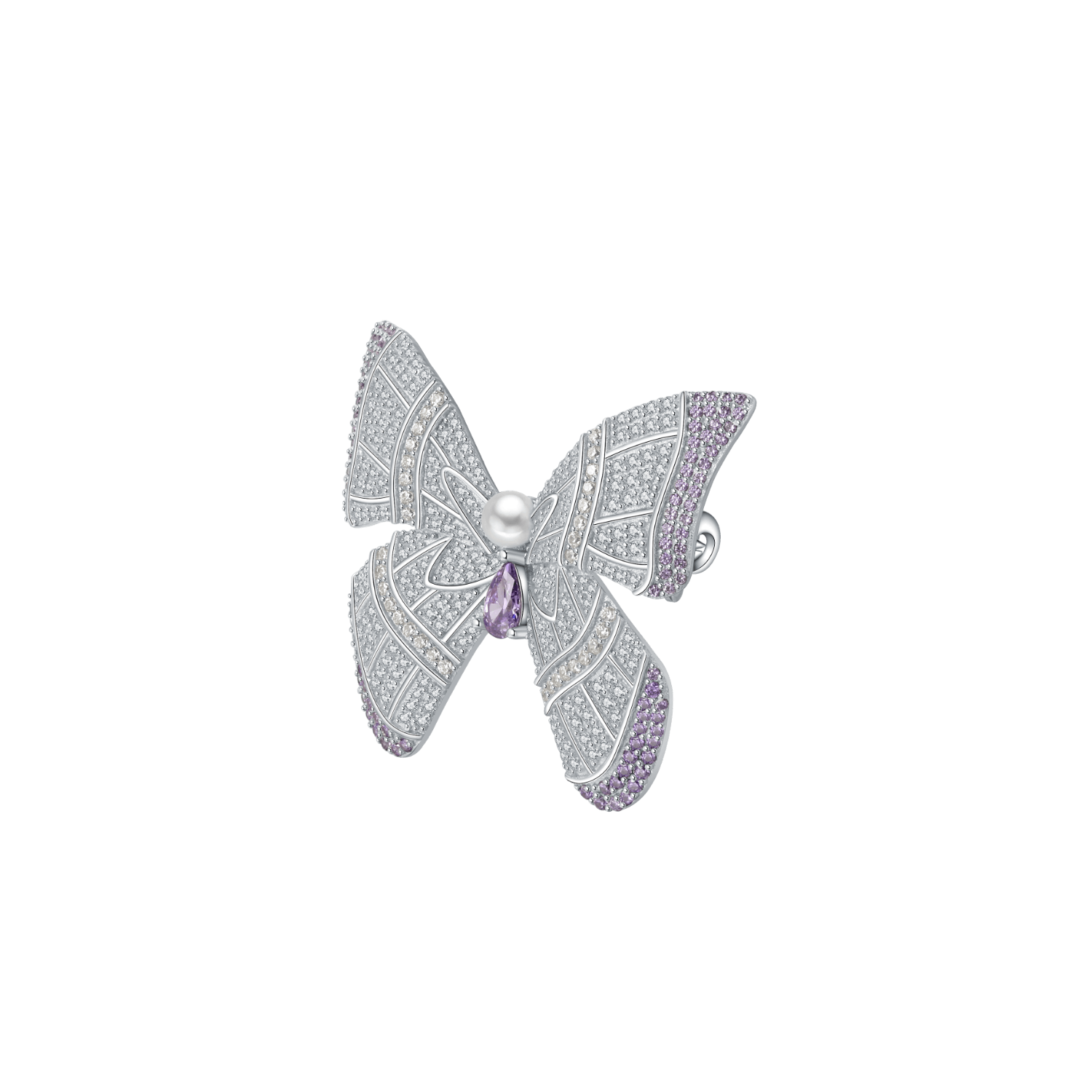 Colorful Butterfly Pave Brooch
