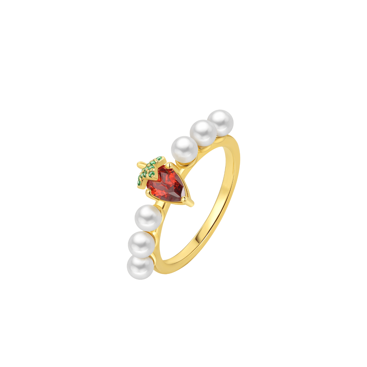 Strawberry Pave Ring