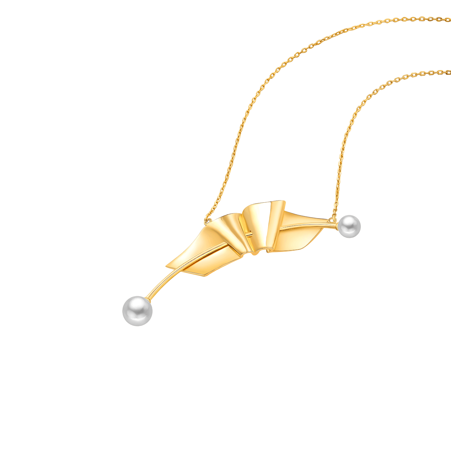 Folding Paper Pendant Necklace