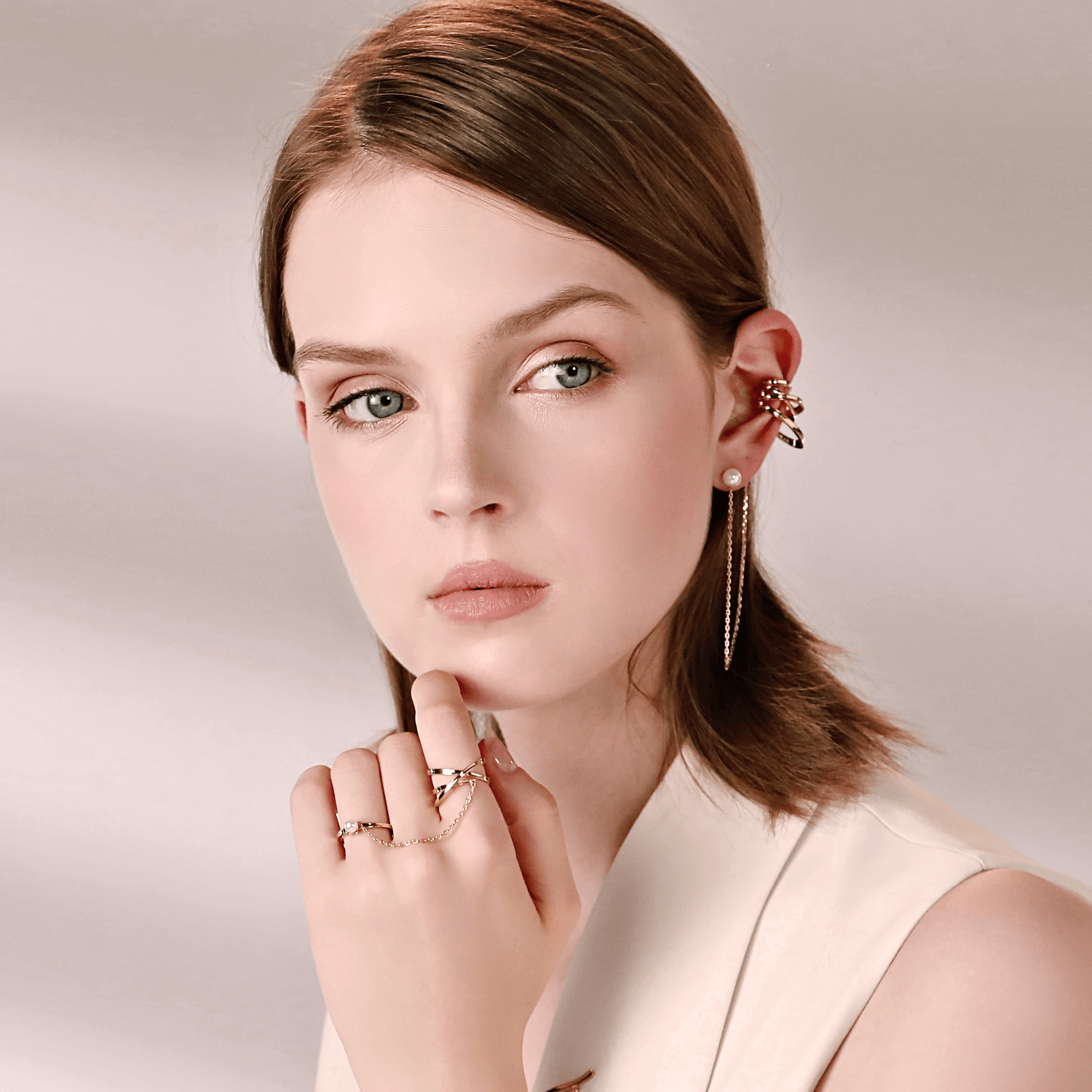 Ribbon Asymmetric Earrings