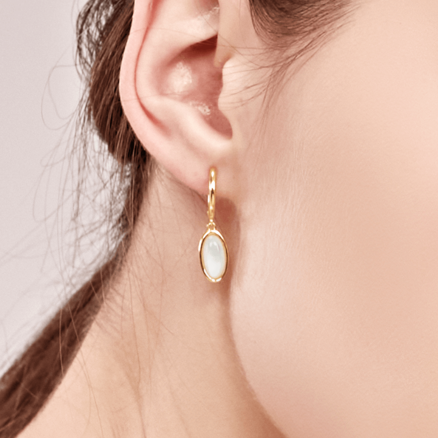 Little Golden Beans Asymmetric Earrings