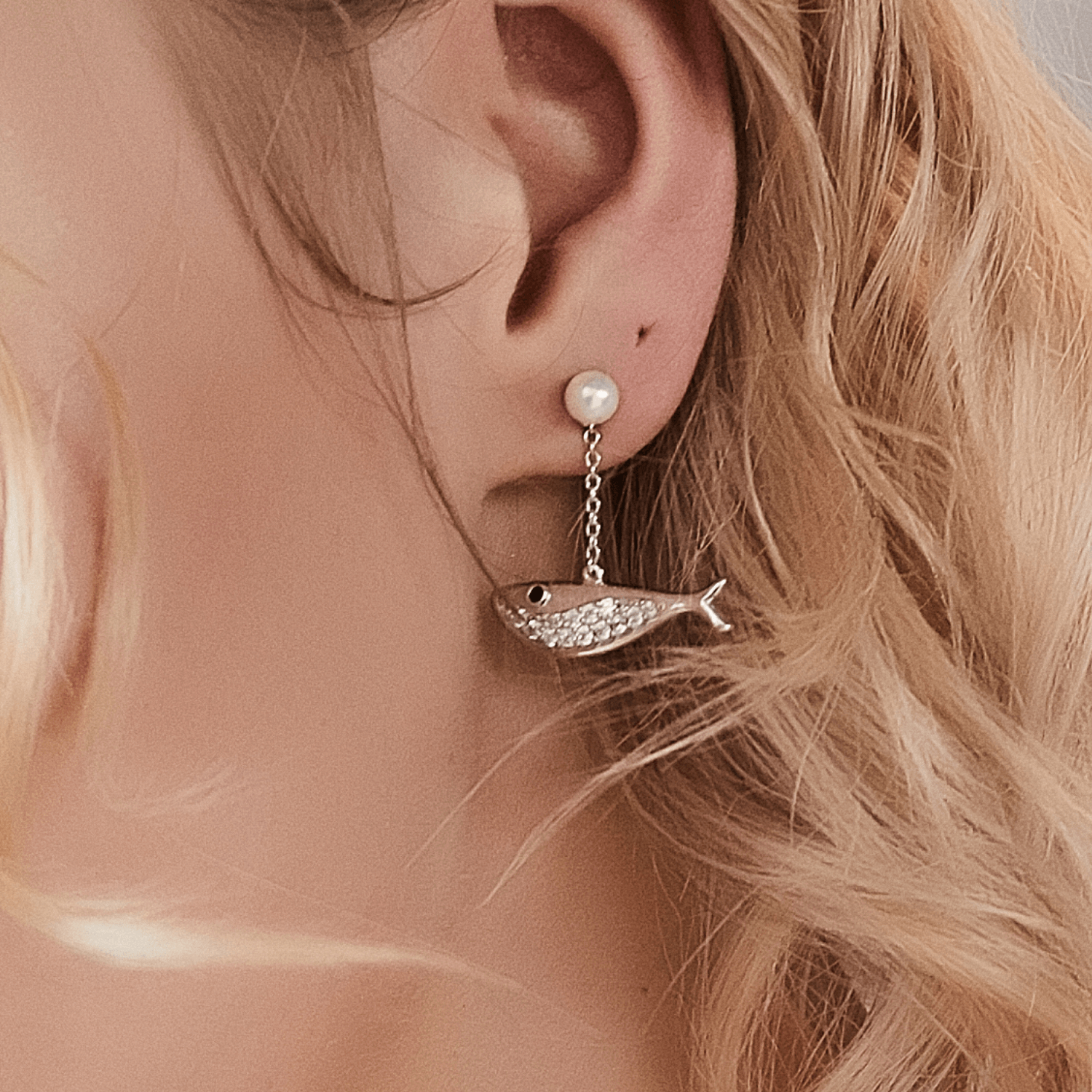 Whale Drop Earrings