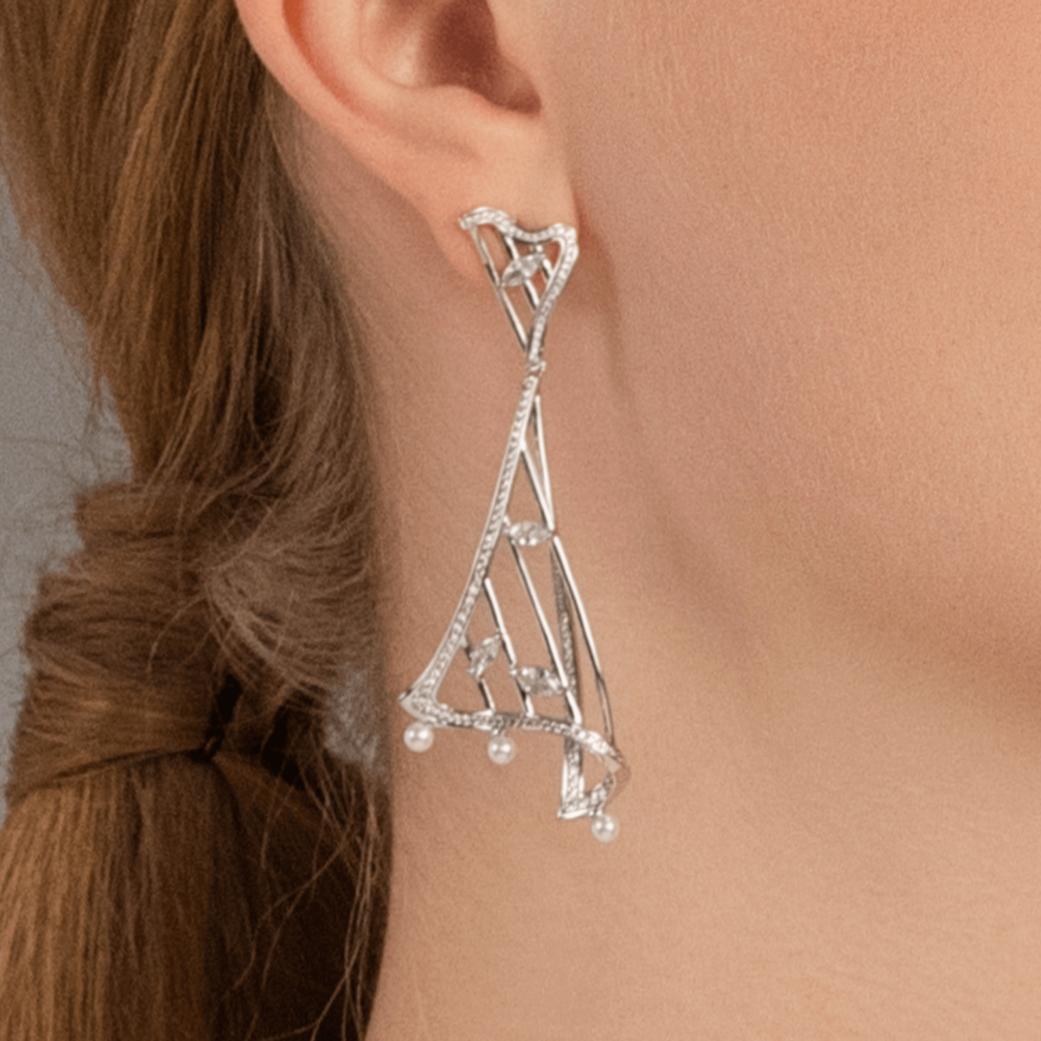 Harp Drop Earrings