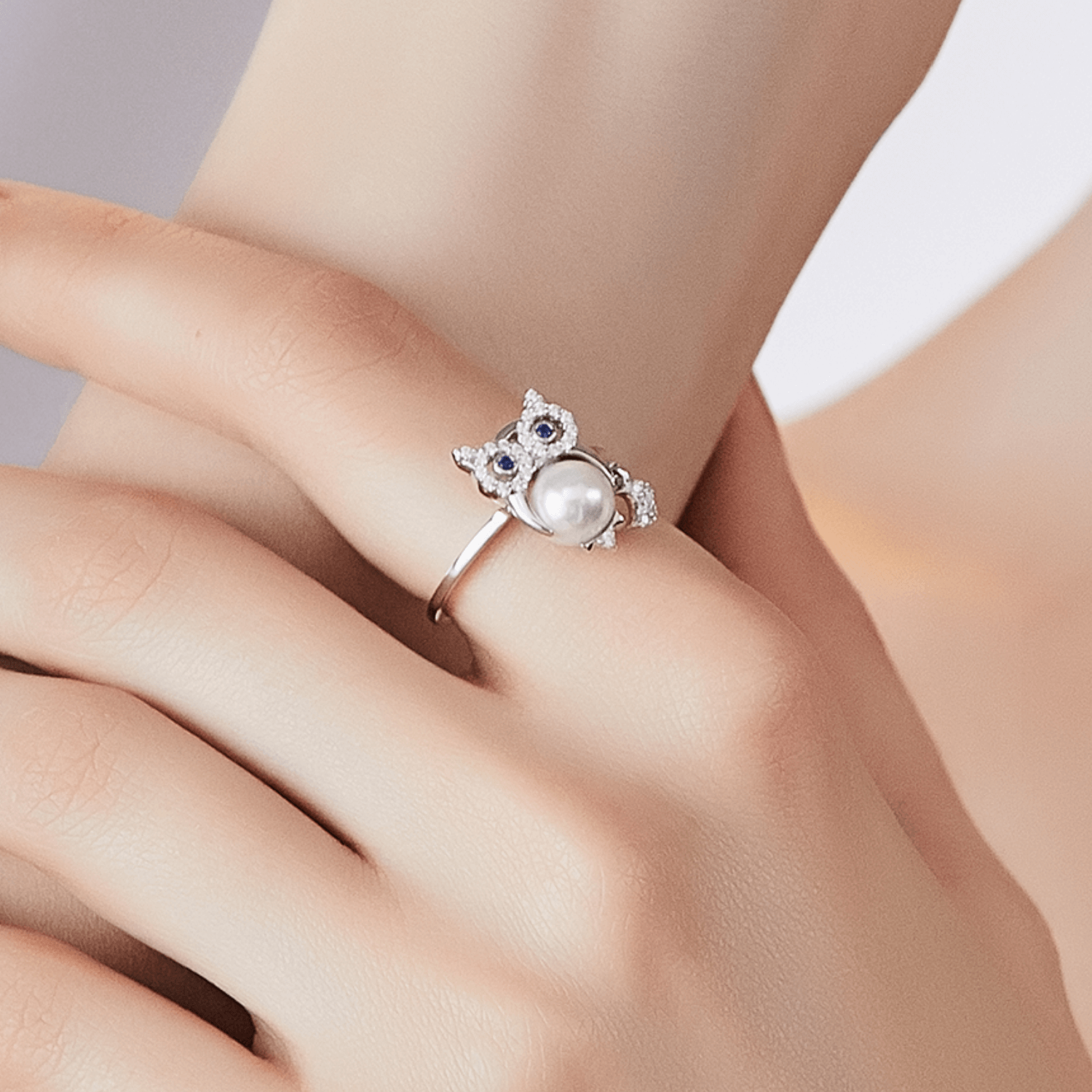 Owl Pave Ring
