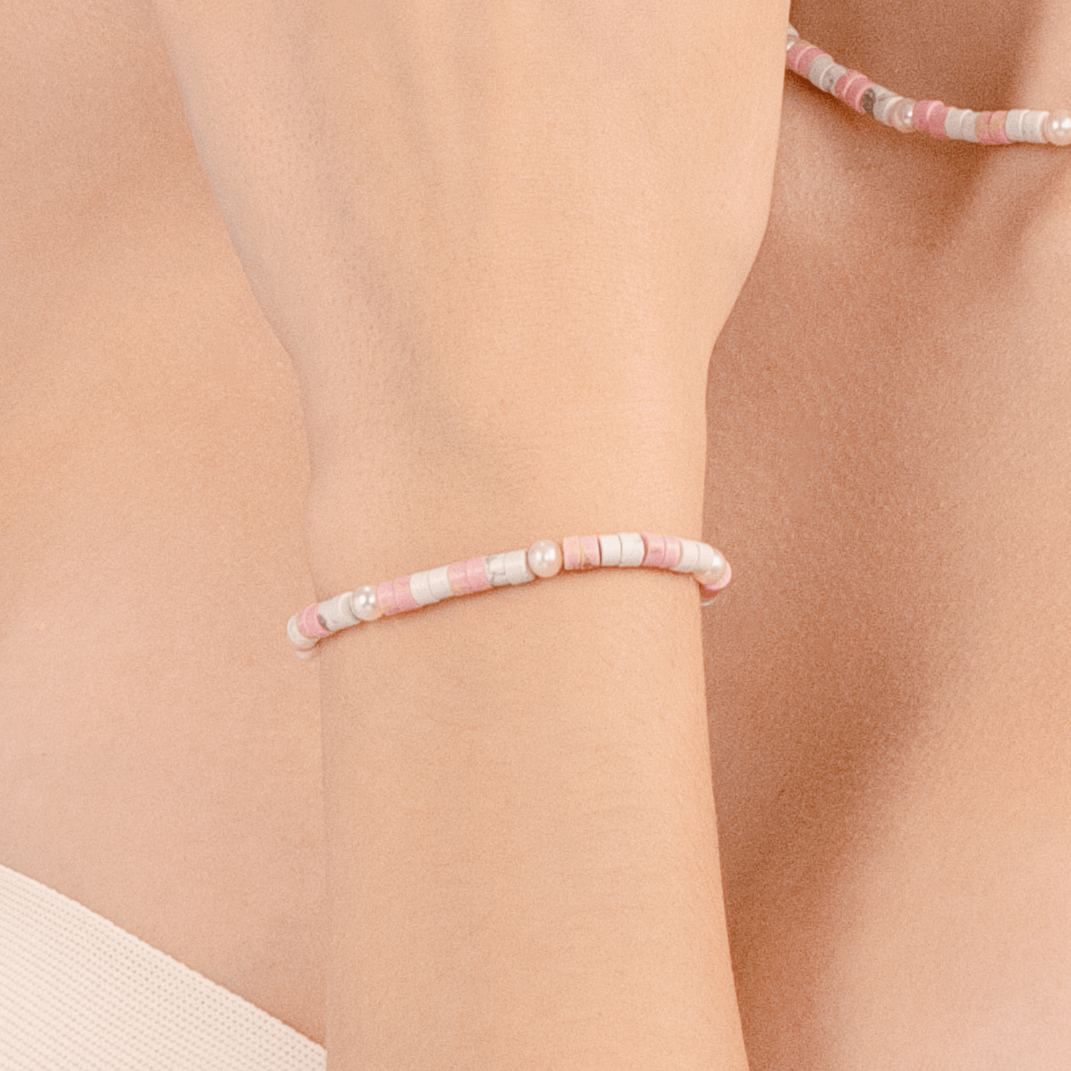 Peach Mist Beaded Bracelet