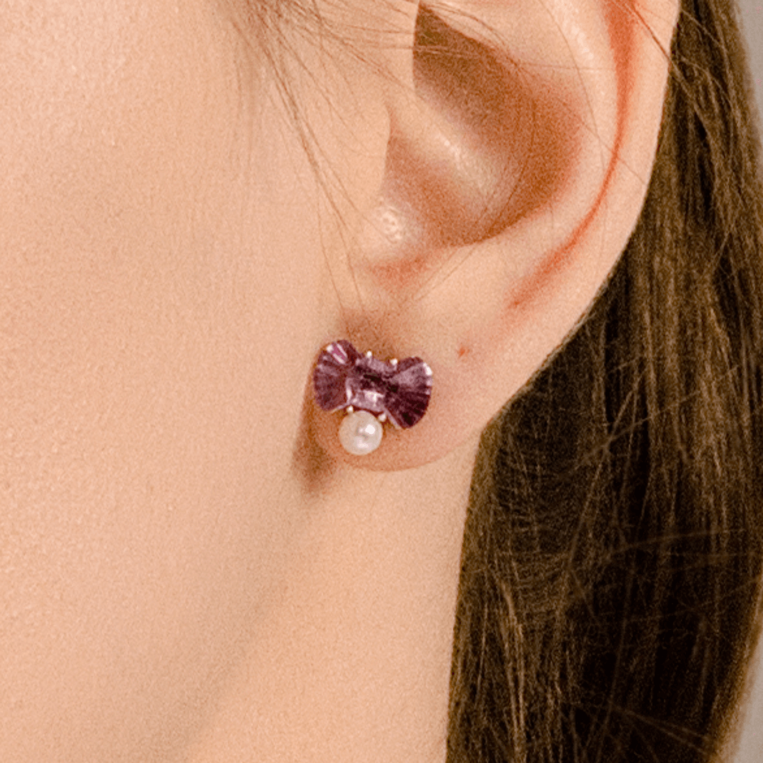 Pink Lady Stud Earrings