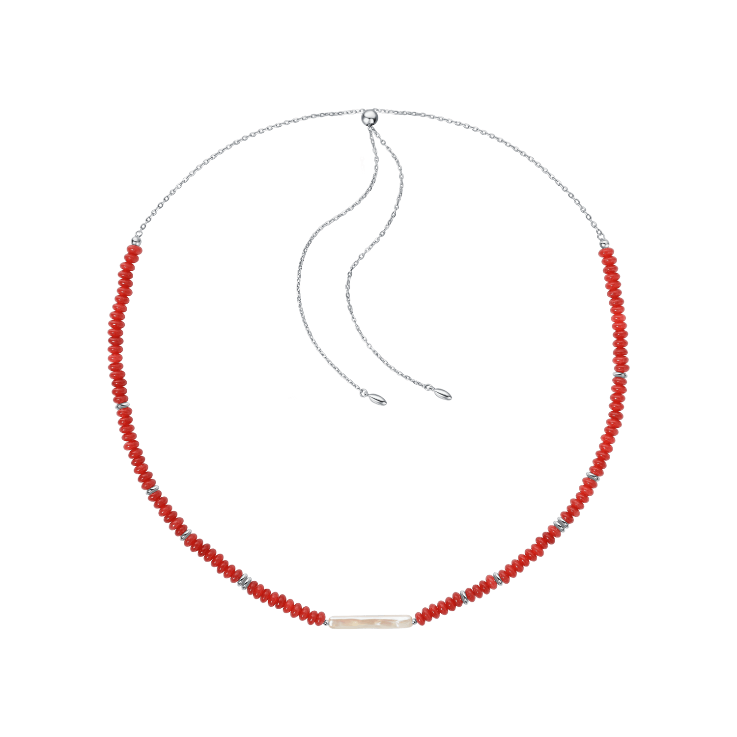 Red Rouge Beaded Necklace