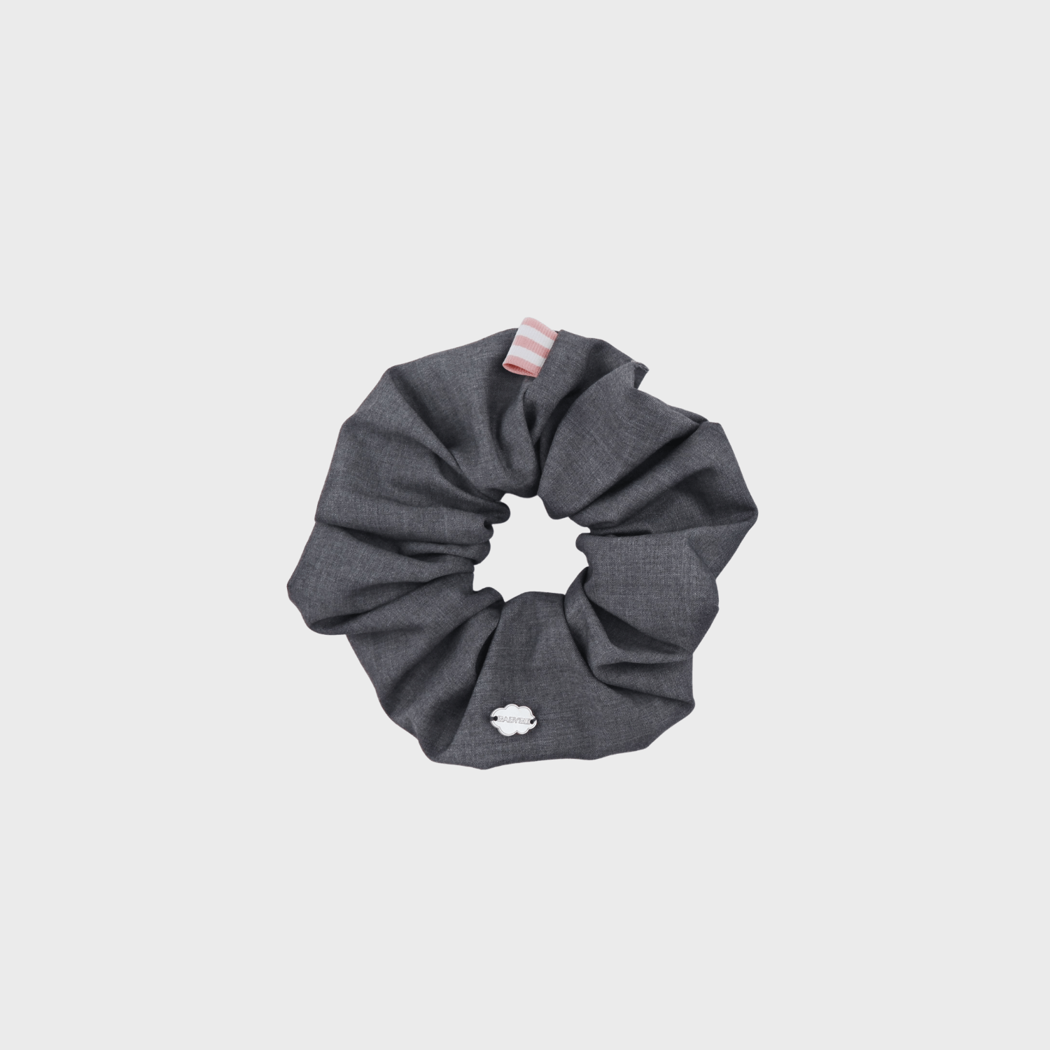 Suit Shell Large Scrunchie (Stripe & Cloud-shaped)