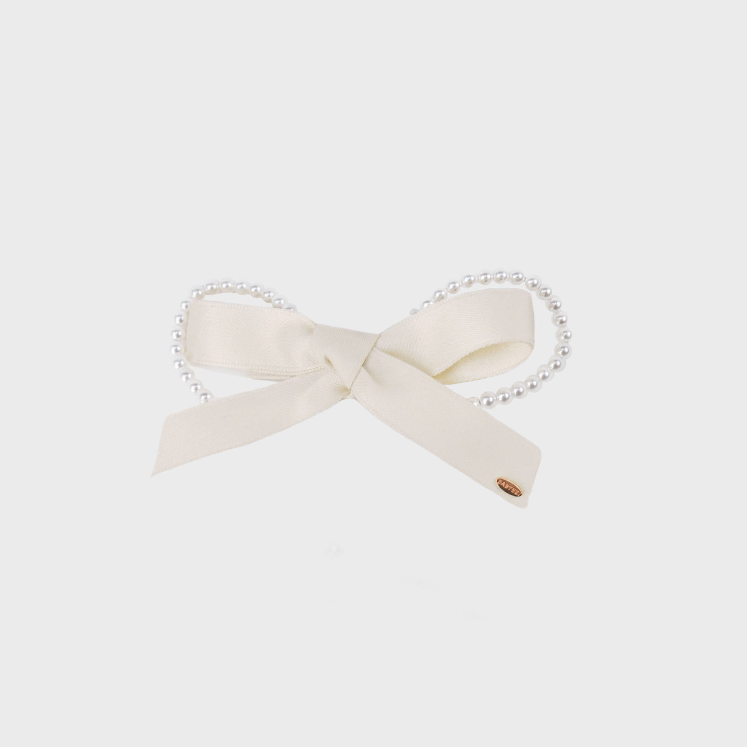 Ribbon Pearl Large Hair Clip (Bow & 1 Strand)